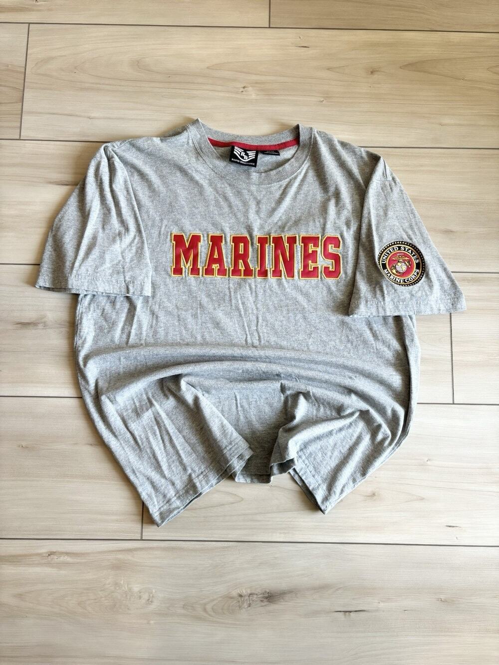 Rapid Dominance Shirt Mens XL Gray Marines USMC Logo Graphic Tee Patriotic Rare